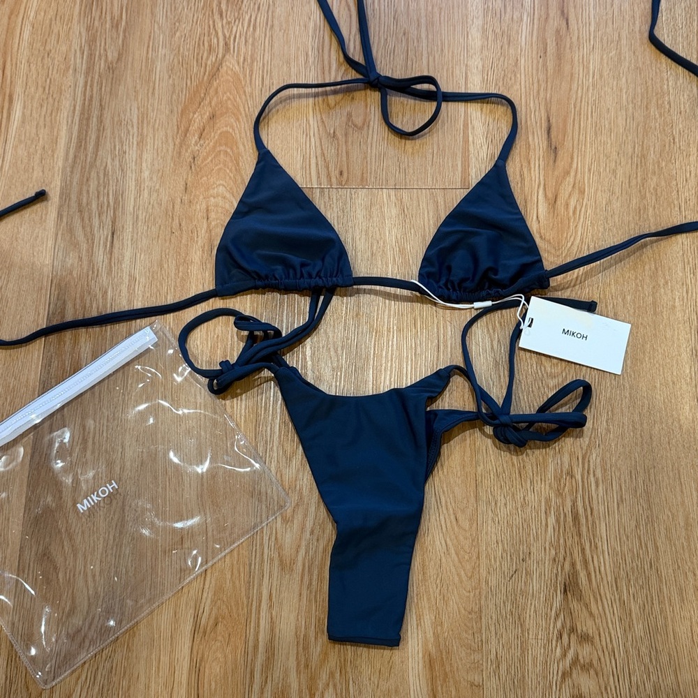 Mikoh Deep Blue Triangle Bikini